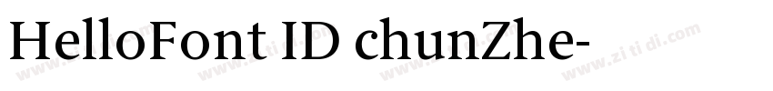 HelloFont ID chunZhe字体转换